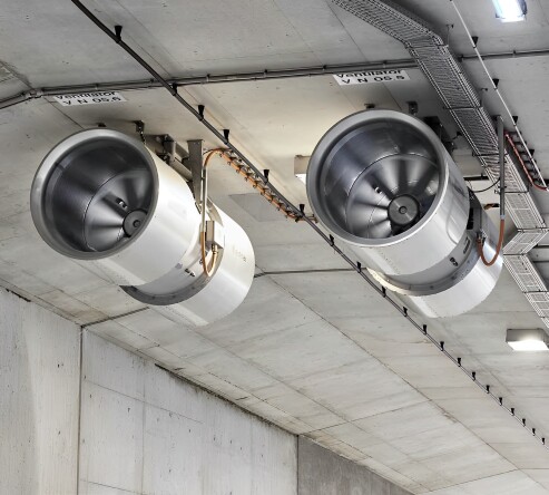 جت فن های تونلی برای کنترل کیفت هوای تونل و یا خارج کردن دود